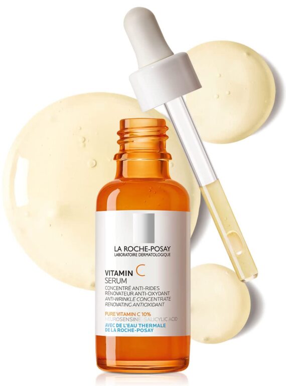 La Roche-Posay Pure Vitamin C Face Serum with Hyaluronic Acid & Salicylic Acid.