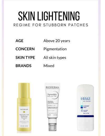 Skin lightening regime