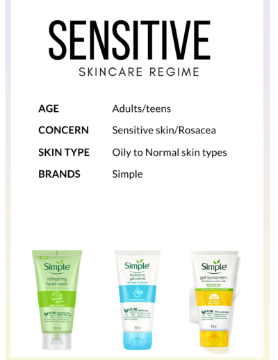 Simple senstive skin care