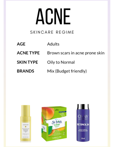 brown acne scar regime