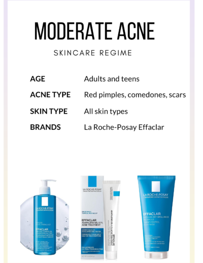 moderate acne regime with La rosay Effaclairr (1)