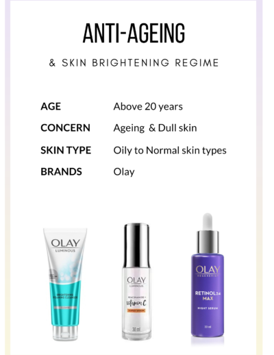 Olay anti-ageing and brightening regime india