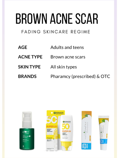 Brown acne scars